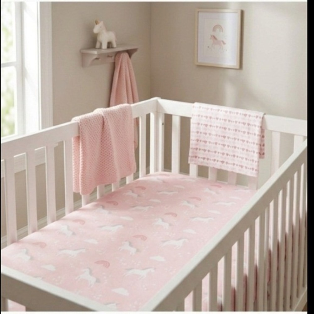 Parent's Choice‎ 100% Cotton Fitted Crib Sheets, 2 Sheet per Pack fits 28x52 in